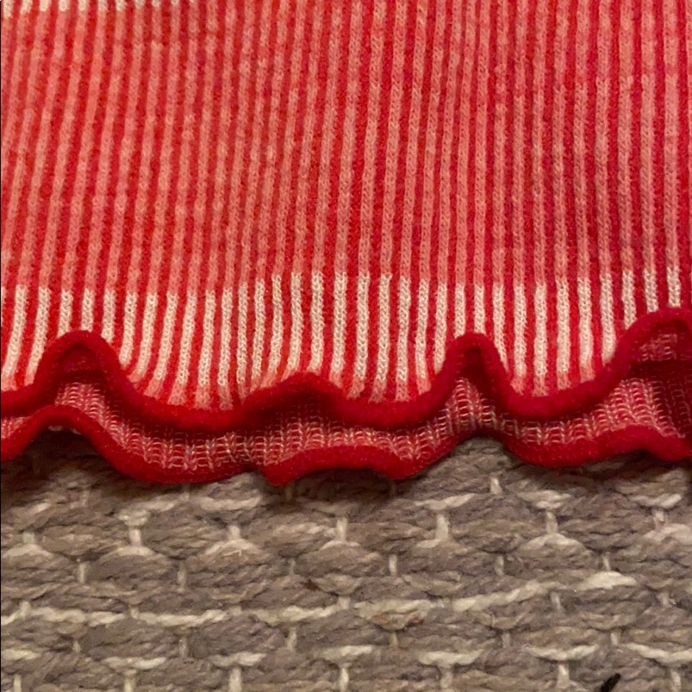 Red and White Striped Ribbed Tank - Picture 3 of 3